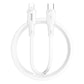 BWOO USB-C to lightning Soft Silicone Fast Charging Data Cable 27W PD (1M)(BO-X329CL) - White