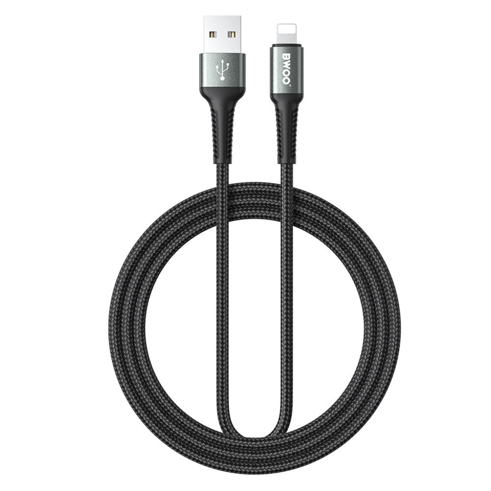 BWOO USB-A to Lightning Fast Charging Data Cable (3M)(BO-X288L-3M) - Black