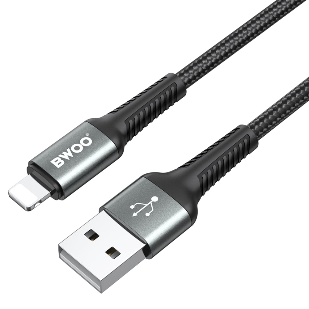 BWOO USB-A to Lightning Fast Charging Data Cable (3M)(BO-X288L-3M) - Black