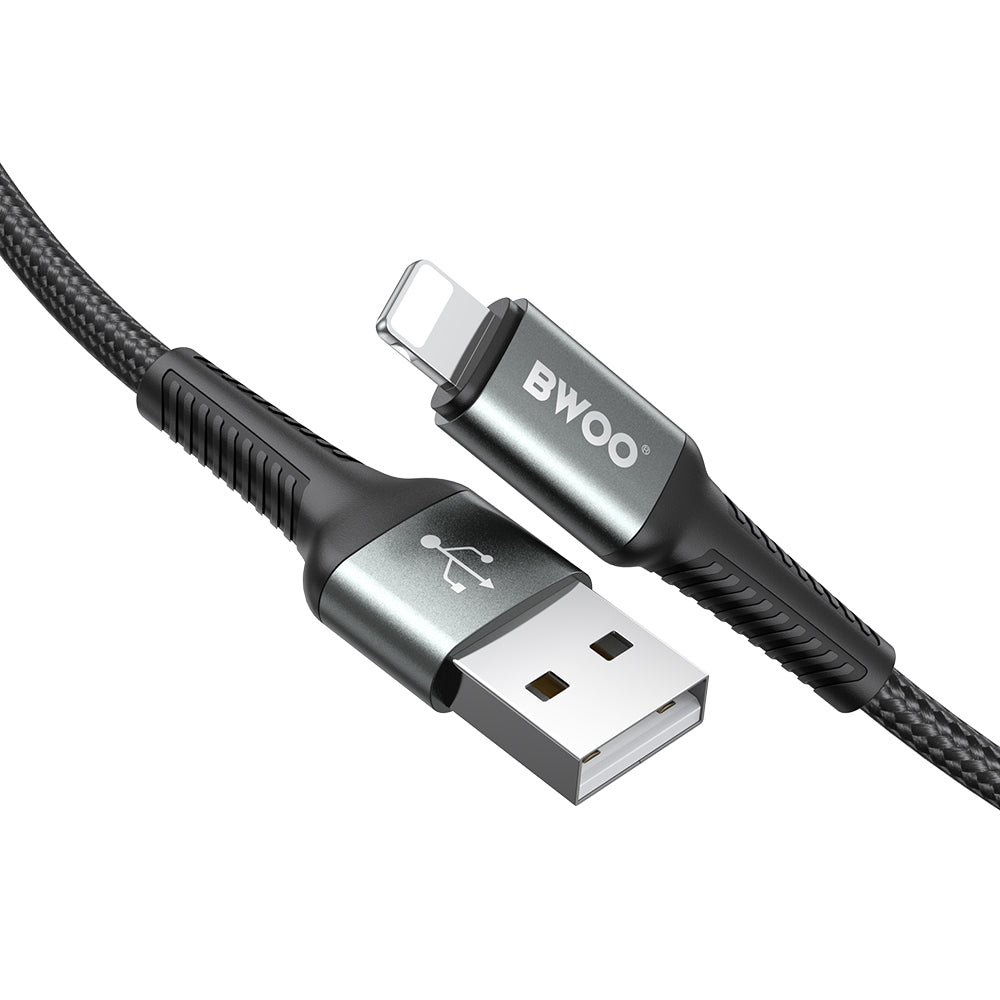 BWOO USB-A to Lightning Fast Charging Data Cable (3M)(BO-X288L-3M) - Black