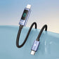 BWOO Type-C To Lightning Charging Cable with LED Display 30W (1M) - Black [BO-X323C-L]