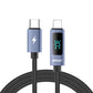 BWOO Type-C To Lightning Charging Cable with LED Display 30W (1M) - Black [BO-X323C-L]
