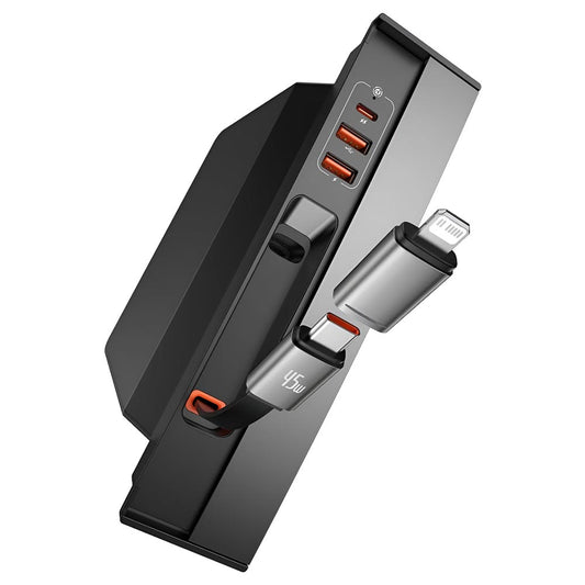 Baseus T-Space Hub for Tesla Model 3/Y with Retractable 45W USB-C Cable - Black