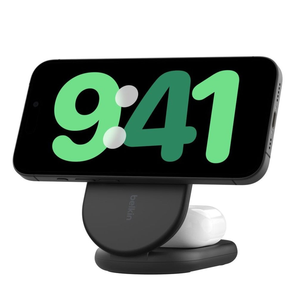 Belkin BoostCharge 2-in-1 Foldable 15W Wireless Charger Qi2 with 36W Wall Charger - Black
