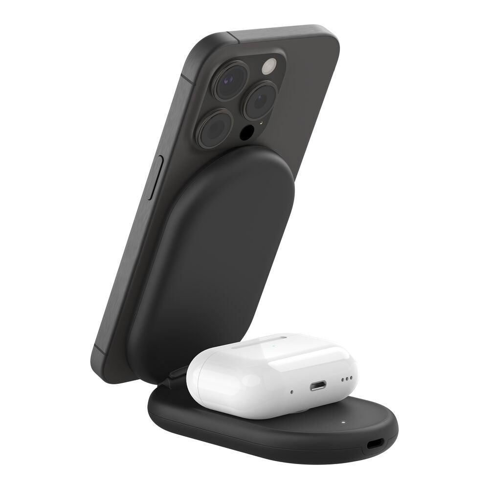 Belkin BoostCharge 2-in-1 Foldable 15W Wireless Charger Qi2 with 36W Wall Charger - Black
