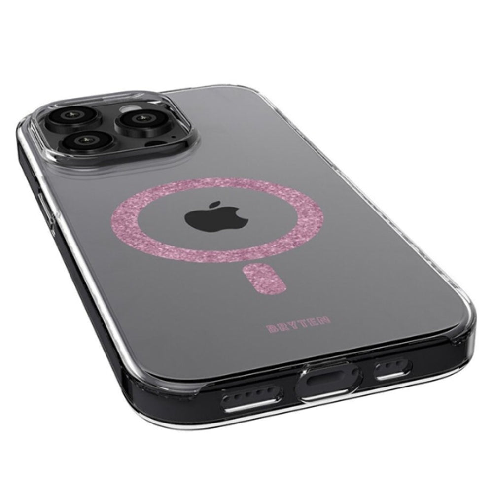 Bryten MagFX MagSafe Case (Suits iPhone 15 Pro Max) - Pink Glitter