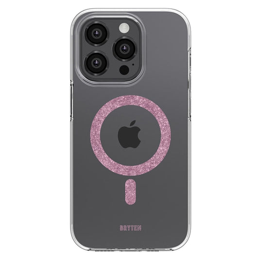 Bryten MagFX MagSafe Case (Suits iPhone 15 Pro Max) - Pink Glitter