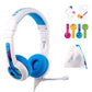 BuddyPhones School Plus Kids Headphones with Mic - Blue
