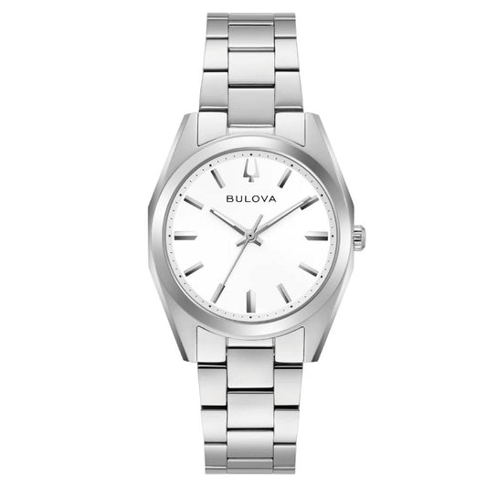 Bulova Classic Surveyor White Dial Women's Watch (96L347)