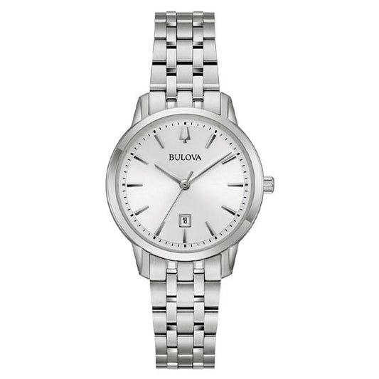 Bulova Silver Dial Classic Stainless Steel Women’s Watch (96M165)