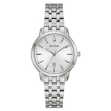 Bulova Silver Dial Classic Stainless Steel Women’s Watch (96M165)