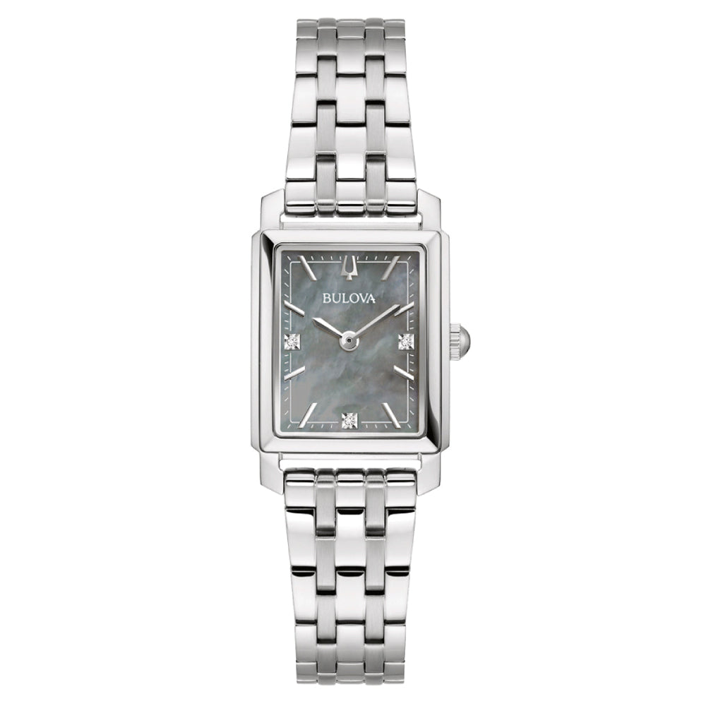 Bulova Sutton Grey Dial Stainless Steel Women's Watch (96P252)