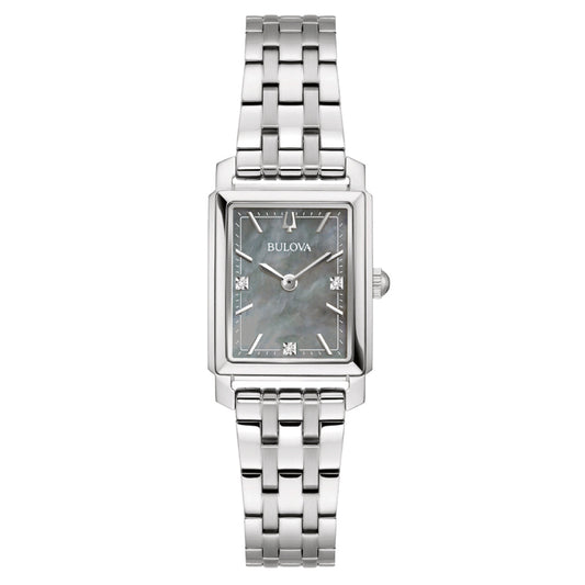 Bulova Sutton Grey Dial Stainless Steel Women's Watch (96P252)