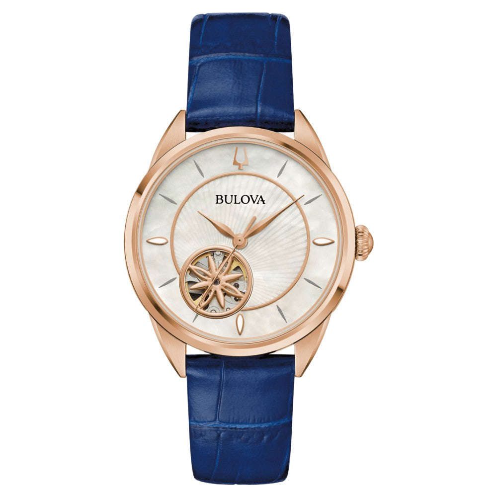 Bulova Sutton Automatic Leather Strap Women's Watch (97L180)