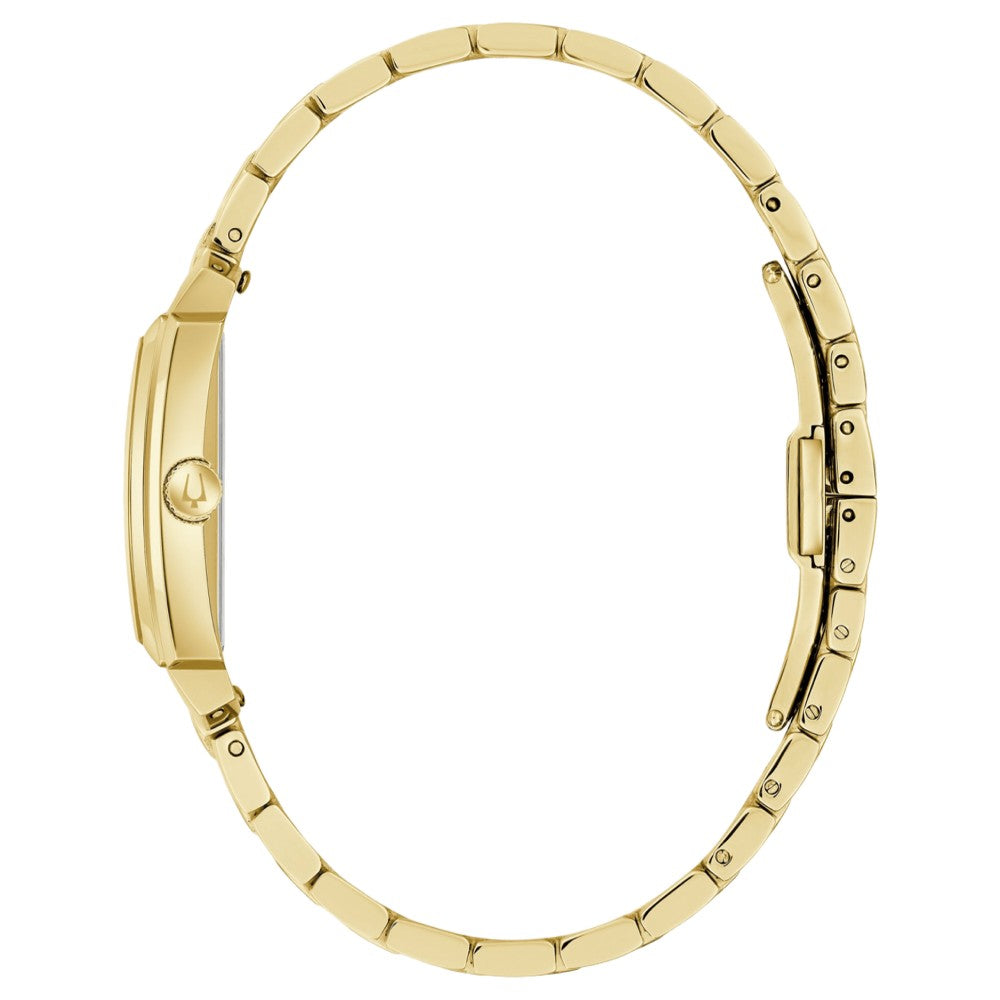 Bulova Sutton White Dial Gold-Tone Bracelet Women's Watch (97L186)