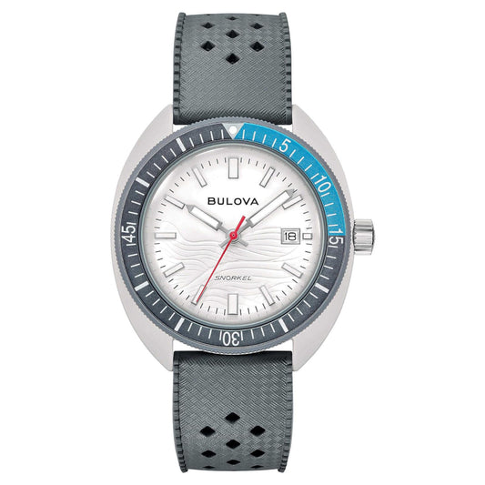Bulova Snorkel Great White Shark Rubber Strap Men's Watch (98B449)