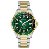 Bulova Automatic Two-Tone Marine Star Green Dial Men's Watch (98B467)