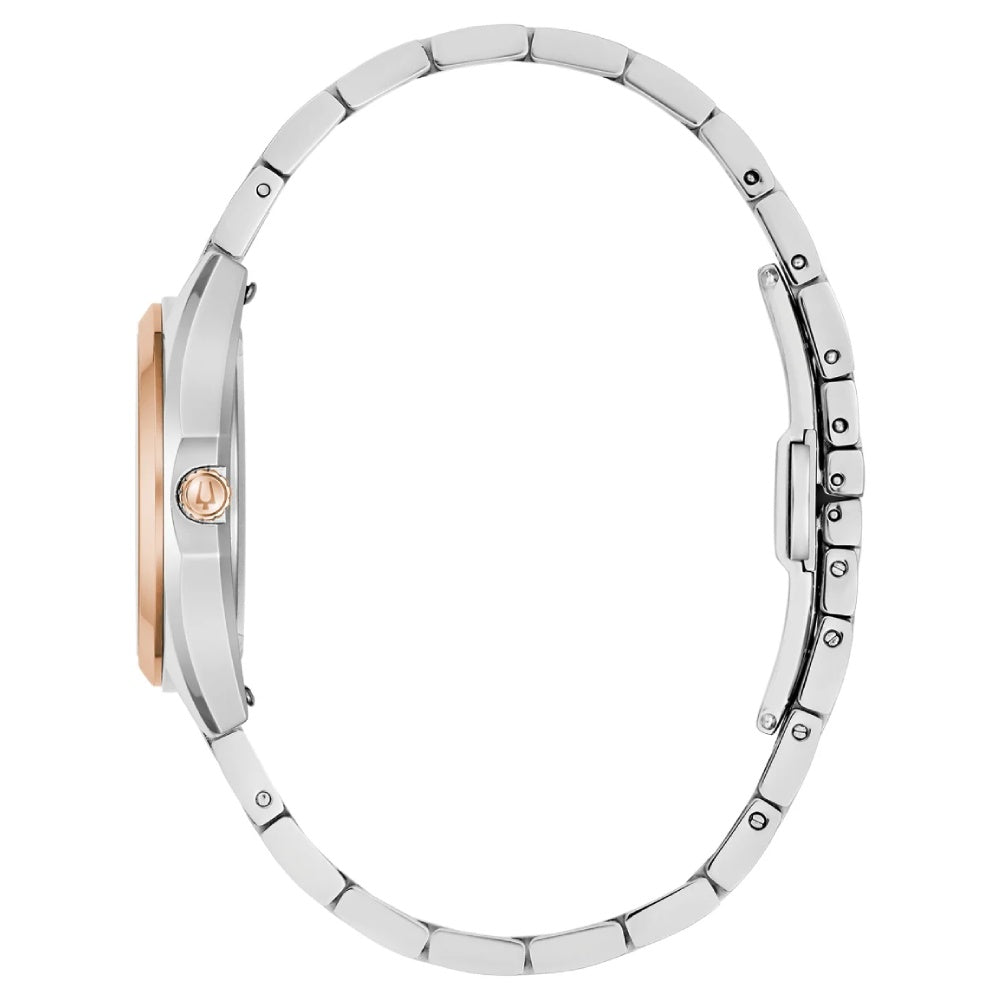 Bulova Classic Surveyor Quartz White Dial Women's Watch (98L337)