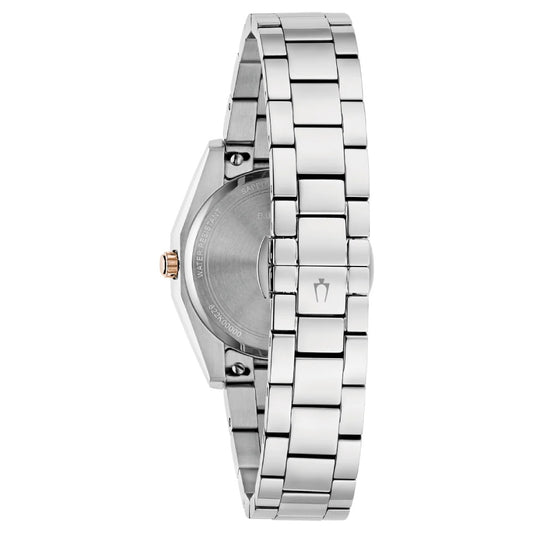 Bulova Classic Surveyor Quartz White Dial Women's Watch (98L337)