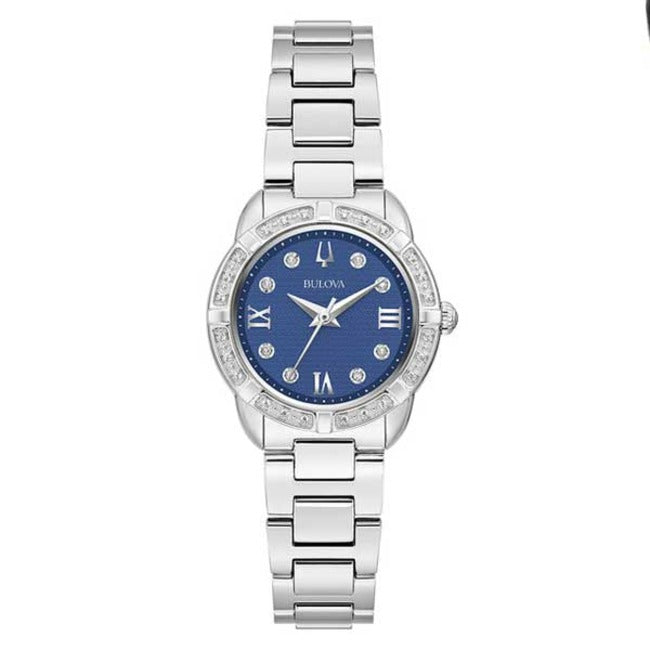 Bulova Classic Blue Dial Stainless Steel Women’s Watch (96R251)