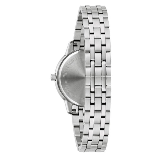 Bulova Blue Dial Classic Stainless Steel Women’s Watch (96M166)