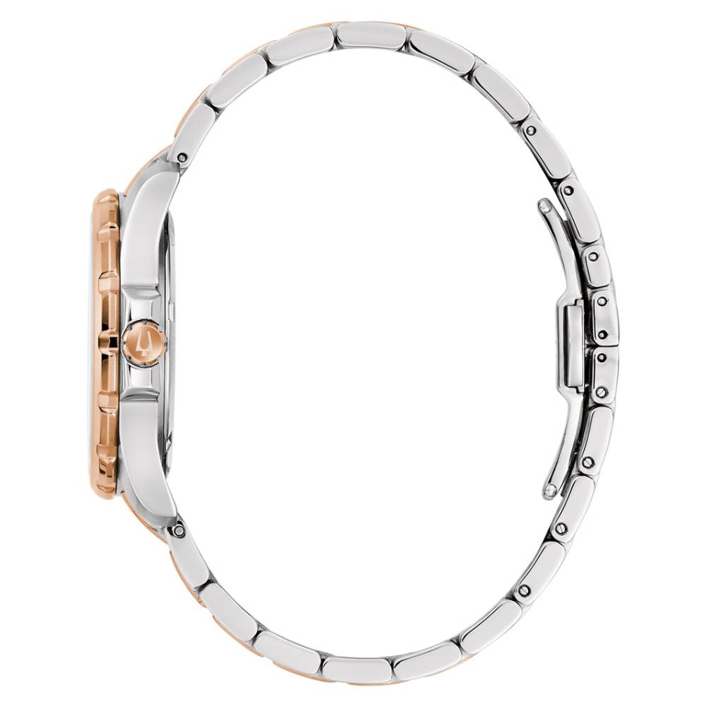 Bulova Ladies Marine Star Diamond Accented Stainless Steel Watch (98P228)