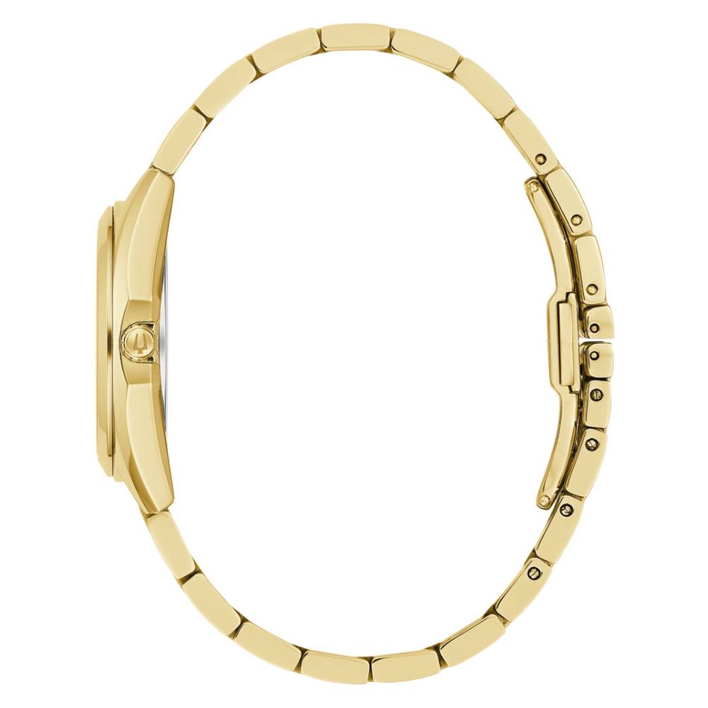Bulova Diamond Gold Tone Mother-of-Pearl Stainless Steel Women's Watch (97P172)