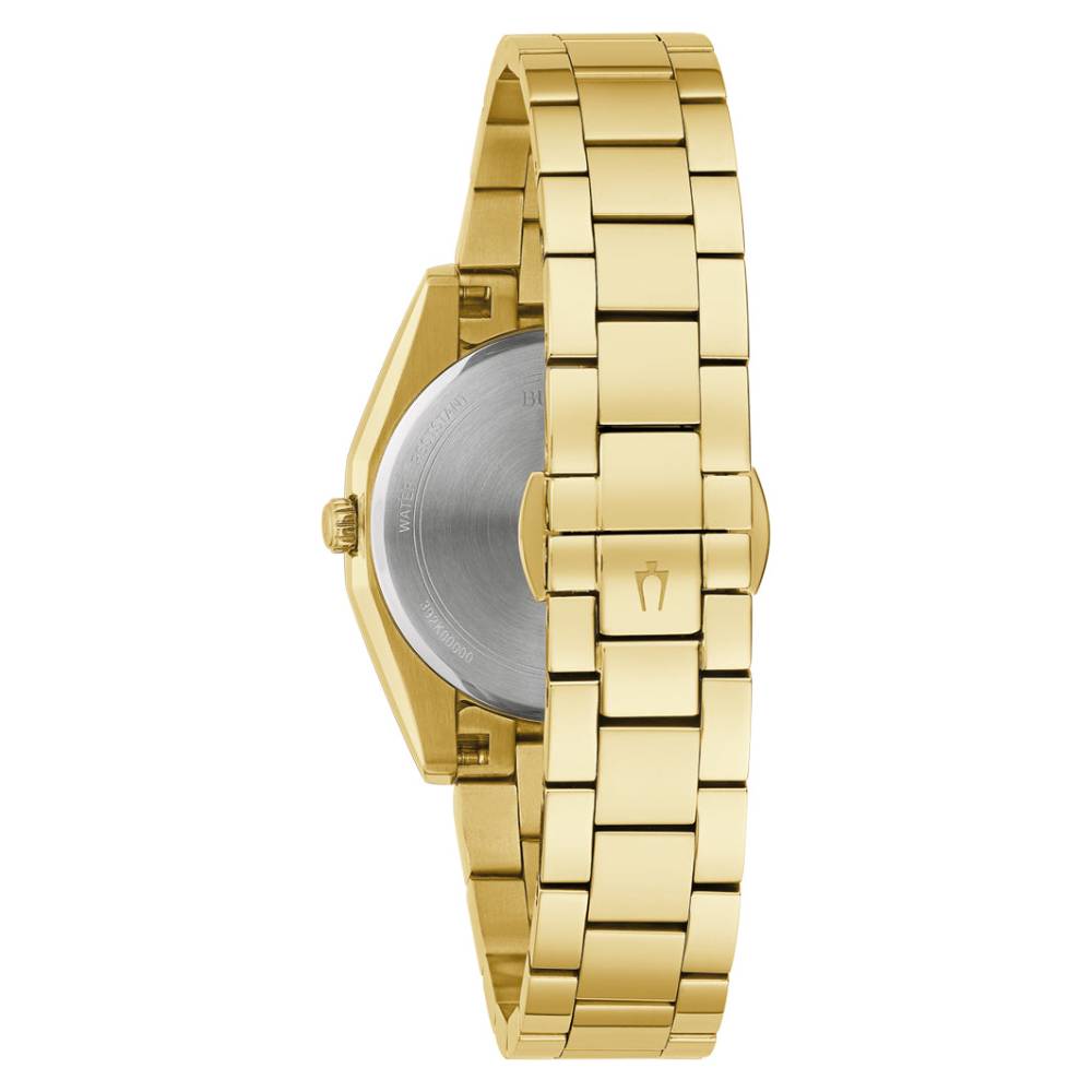 Bulova Diamond Gold Tone Mother-of-Pearl Stainless Steel Women's Watch (97P172)