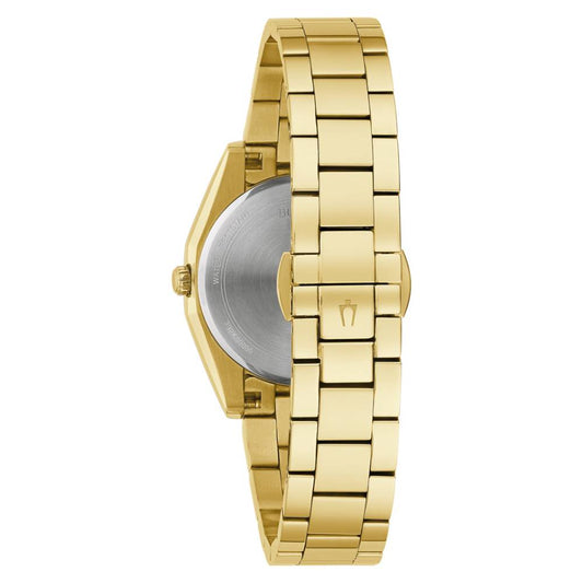 Bulova Diamond Gold Tone Mother-of-Pearl Stainless Steel Women's Watch (97P172)