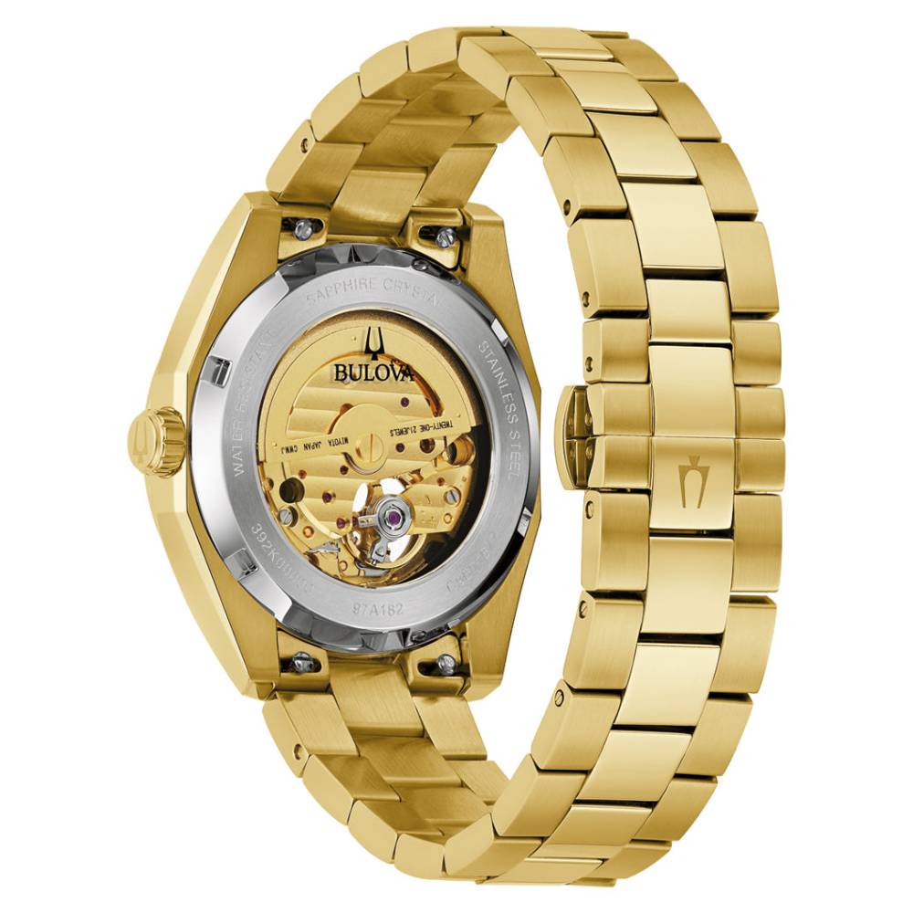 Bulova Champagne Dial Stainless Steel Surveyor Men's Watch (97A182)