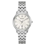 Bulova Mother of Pearl Classic Stainless Steel Women’s Watch (96P233)