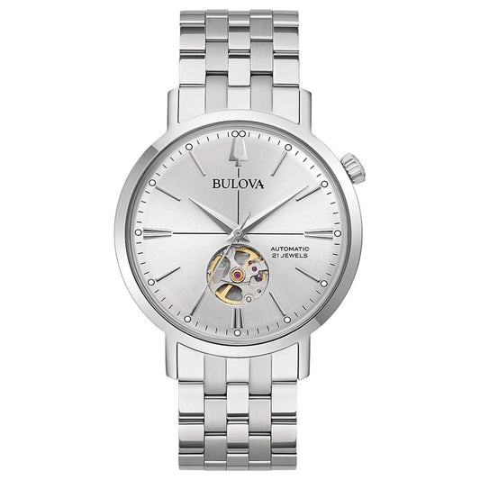 Bulova Automatic Aerojet Silver Dial Men's Watch (96A276)