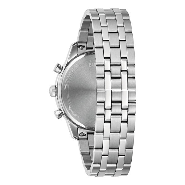 Bulova Silver Dial Classic Chronograph Stainless Steel Men’s Watch (96B411)