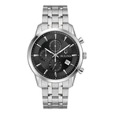 Bulova Black Dial Classic Chronograph Stainless Steel Men’s Watch (96B412)