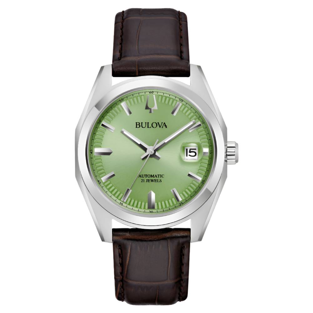 Bulova Surveyor Automatic Green Dial Men's Watch (96B427)