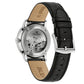 Bulova Hudson Automatic Black Dial Leather Strap Men's Watch (96B441)