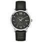 Bulova Hudson Automatic Black Dial Leather Strap Men's Watch (96B441)