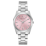 Bulova Classic Surveyor Quartz Ladies Pink Dial Women's Watch (96L348)