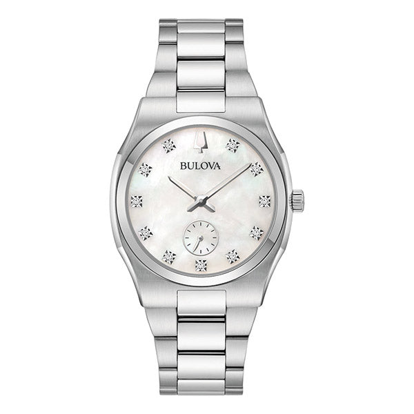 Bulova Mother of Pearl Classic Surveyor Diamond Women's Watch (96P242)