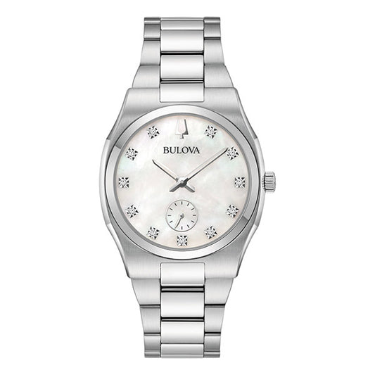 Bulova Mother of Pearl Classic Surveyor Diamond Women's Watch (96P242)