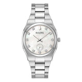 Bulova Mother of Pearl Classic Surveyor Diamond Women's Watch (96P242)