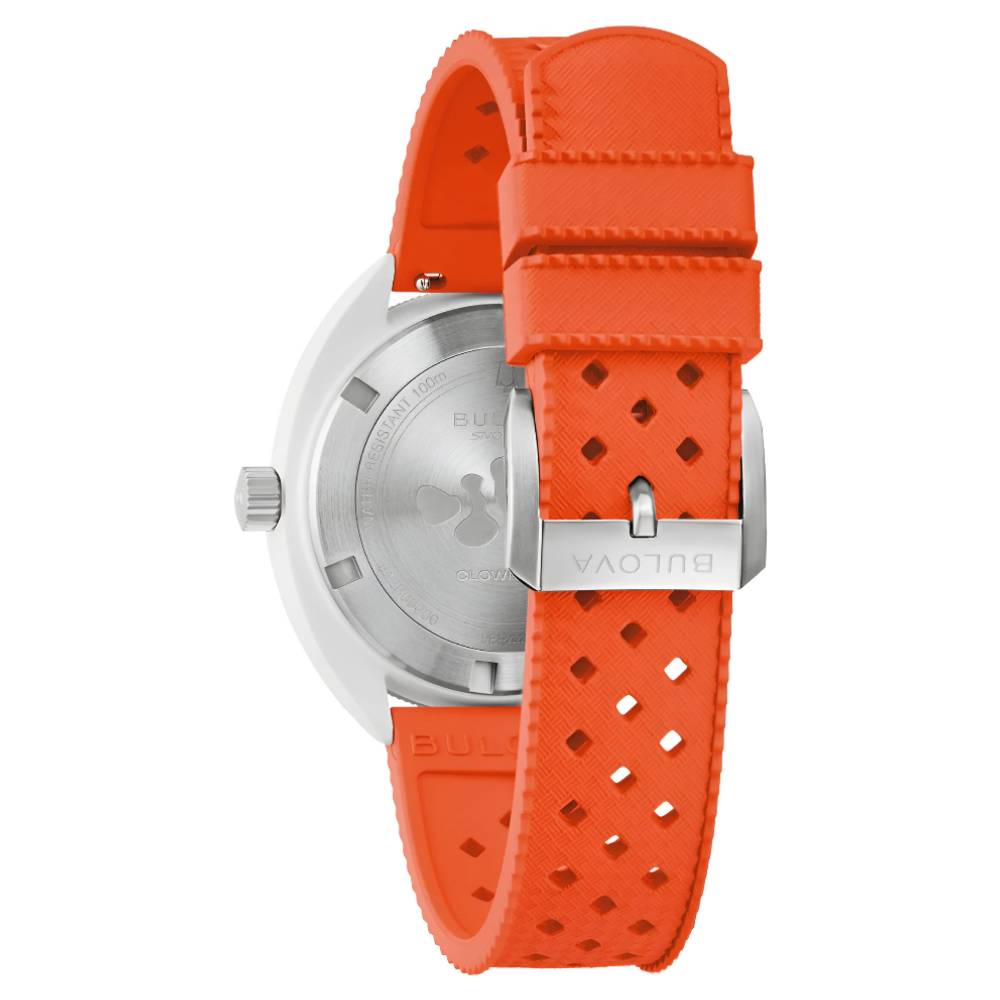 Bulova Snorkel Clownfish White Dial Rubber Strap Men's Watch (98B448)