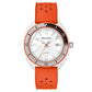 Bulova Snorkel Clownfish White Dial Rubber Strap Men's Watch (98B448)