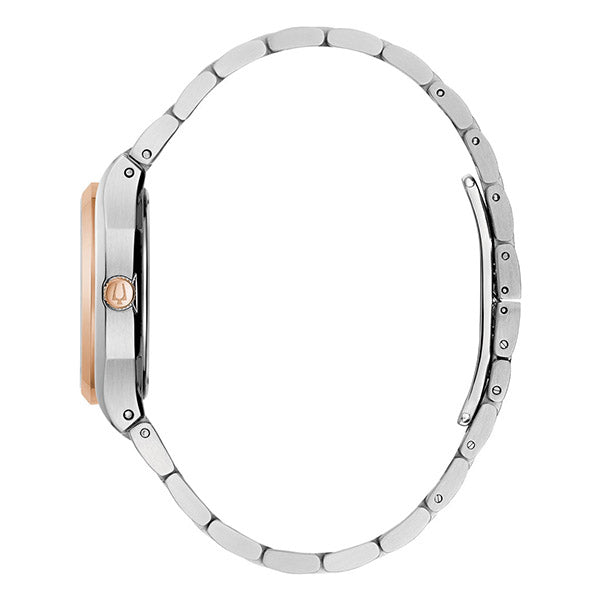Bulova Mother of Pearl Two-Tone Classic Surveyor Diamond Women's Watch (98P221)