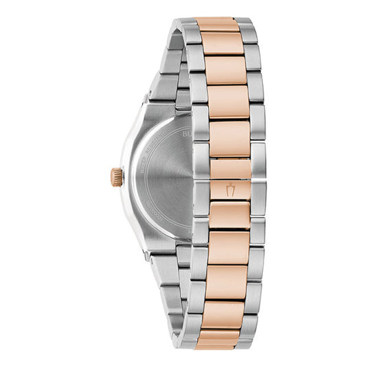 Bulova Mother of Pearl Two-Tone Classic Surveyor Diamond Women's Watch (98P221)