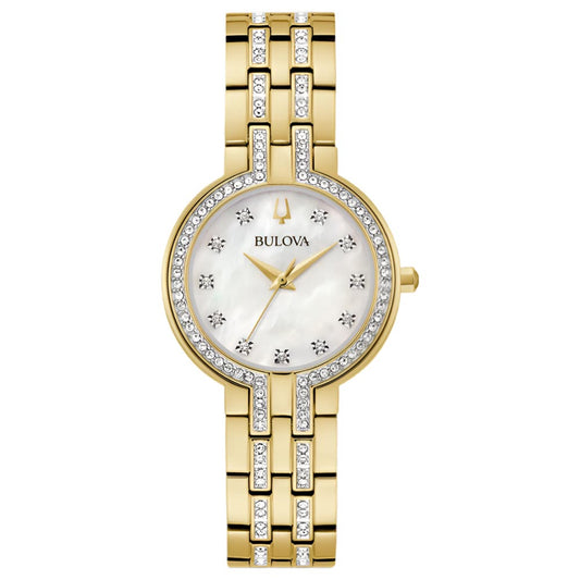 Bulova Classic Elegant Stainless Steel Crystal Box Set Women’s Watch (98X138)