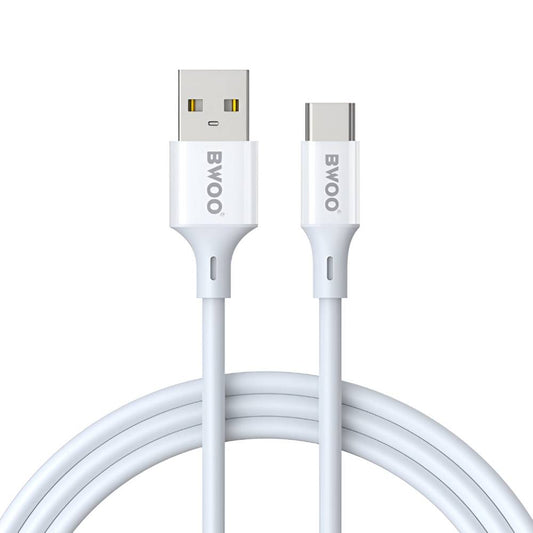 Bwoo 3A Durable ABS Molded USB-A to Type-C Data Cable (1M) (X281) (White)