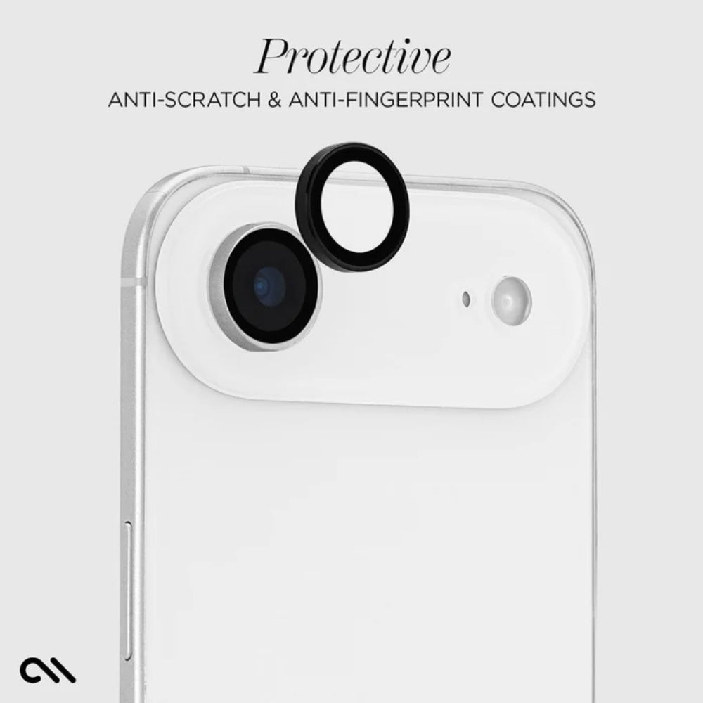 Case-Mate Aluminium Ring Lens Protector (Suits iPhone 17 Air) - Black