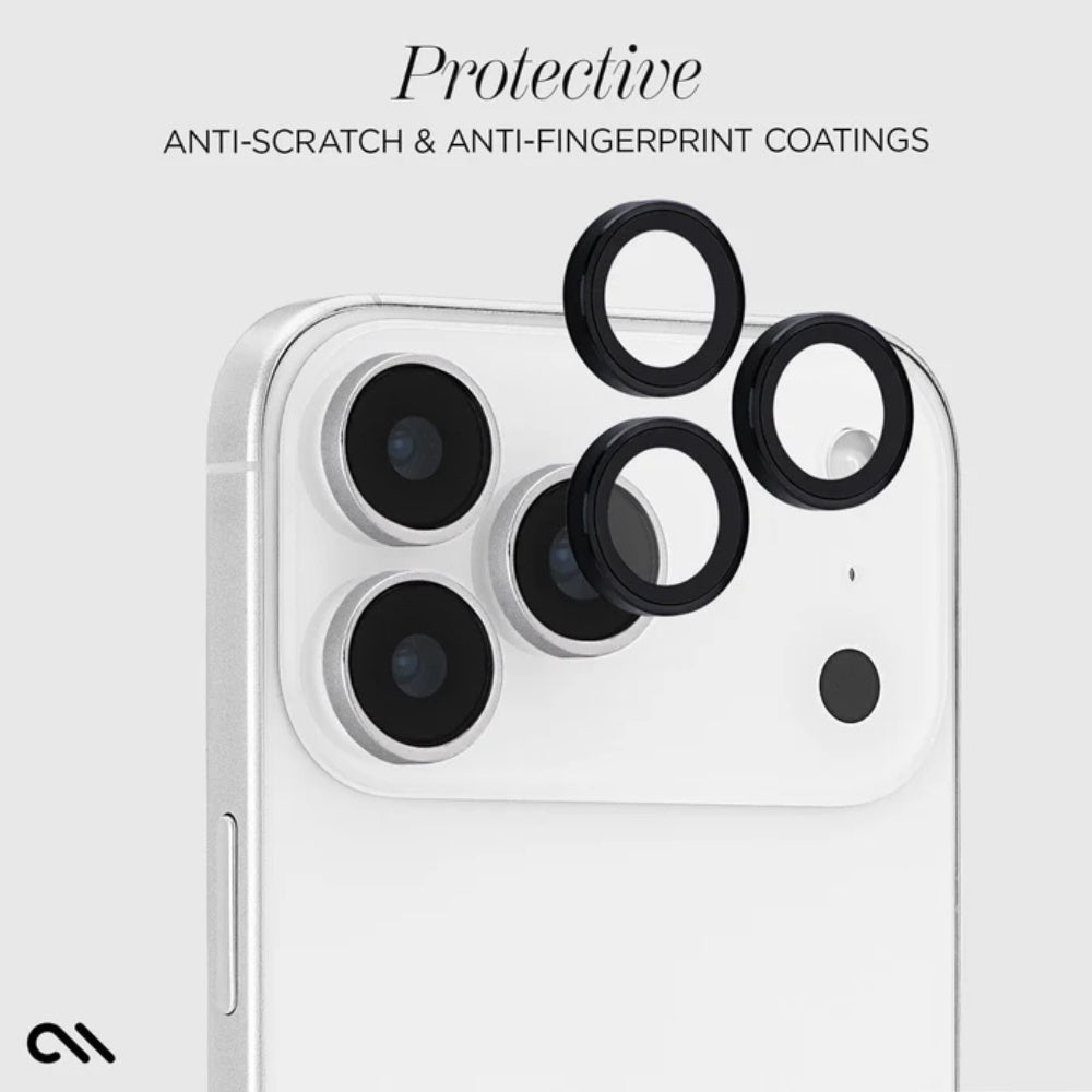 Case-Mate Aluminium Ring Lens Protector (Suits iPhone 17 Pro/ 17 Pro Max) - Black
