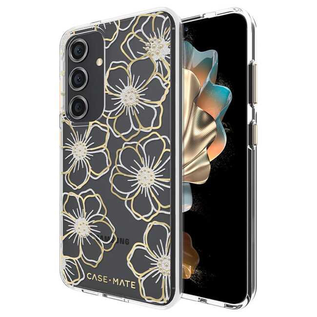 Case-Mate Floral Gems Case (Suits Galaxy S24) - Gold